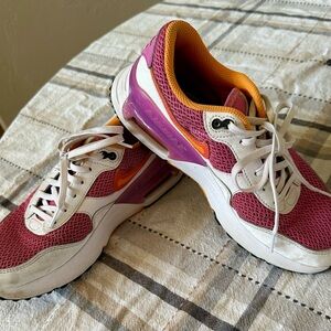 Nike Women's Pink and Orange Air Max Sneakers